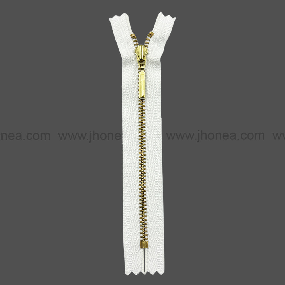 Premium #3 Number Gold Decorative YKK Metal Zipper for Hoodies & Jackets