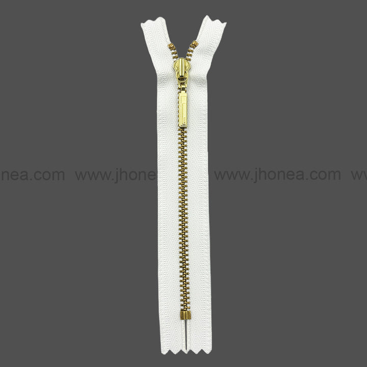 Premium #3 Number Gold Decorative YKK Metal Zipper for Hoodies & Jackets