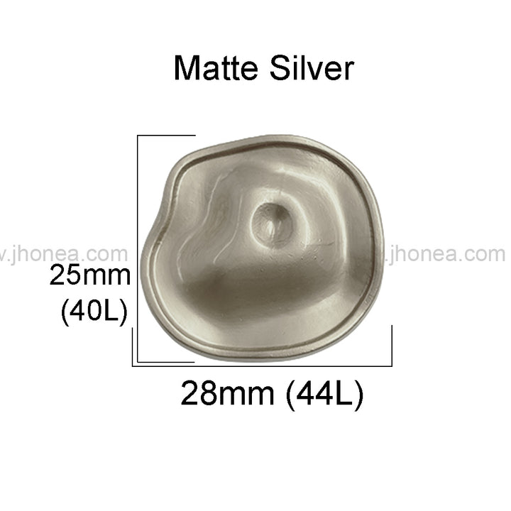 Uneven Round Shape Matte Finish Shank Metal Buttons