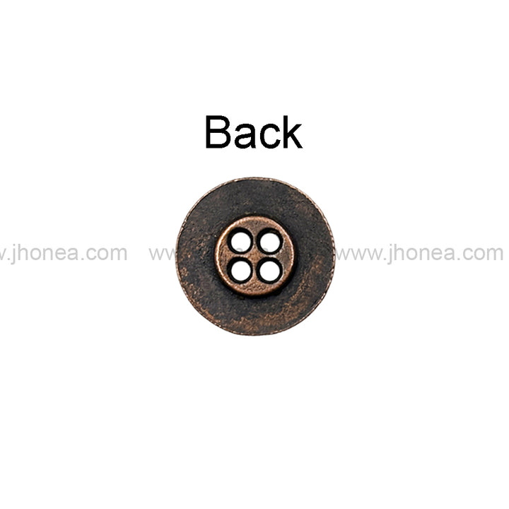 Beautiful Eye-Catching Engraved Design 4-Hole Metal Buttons