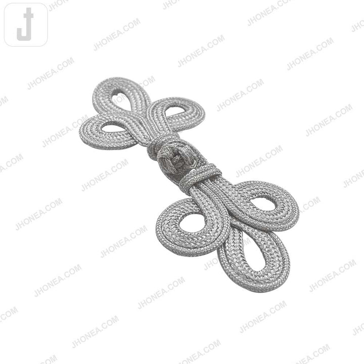 Decorative Designer Metallic Braided Frog Closure Coat Toggle Fastener