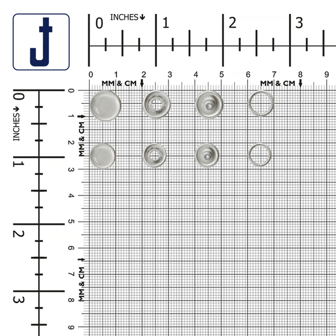 4-Part Prong Press Metal Studs Snap Buttons for Shirt/Kurta