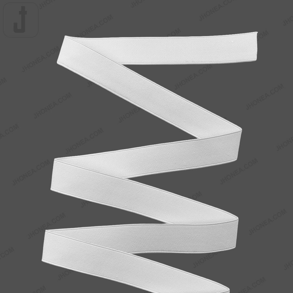 Plain Black & White Tailors' Stiff Woven Elastic for Casings