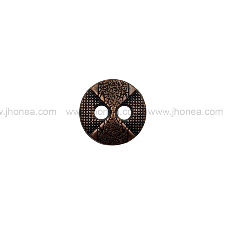 Textured Surface Round Shape Antique Copper Metal Buttons for Shirt