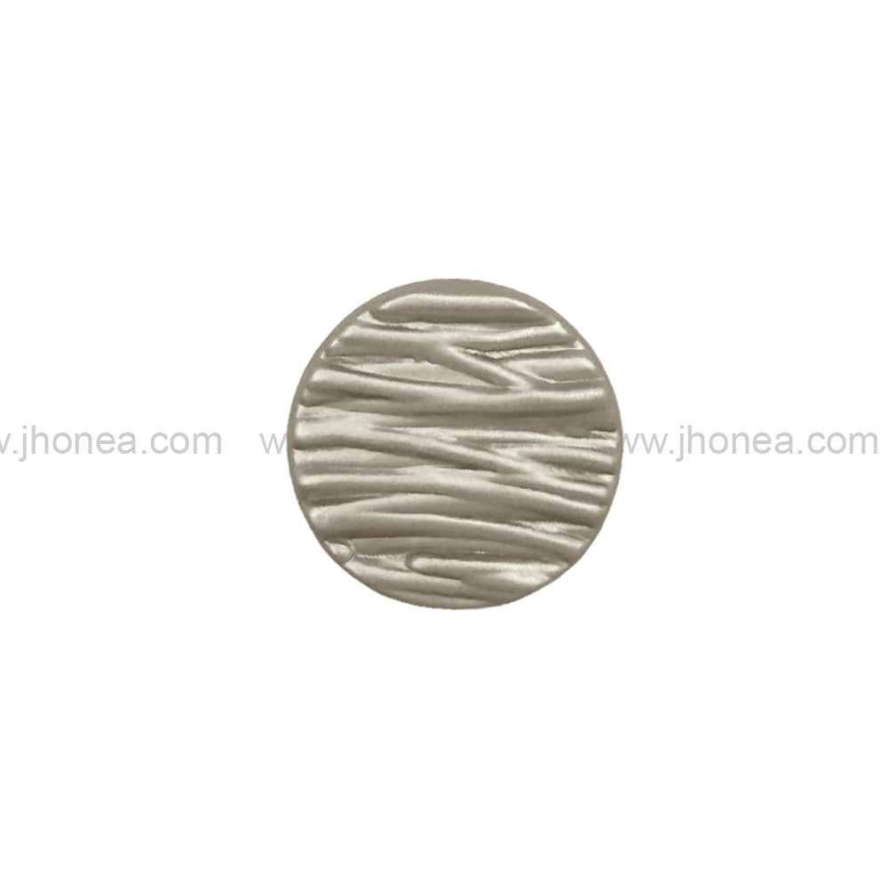 Round Shape Matte Silver Finish Classic Shank Metal Button