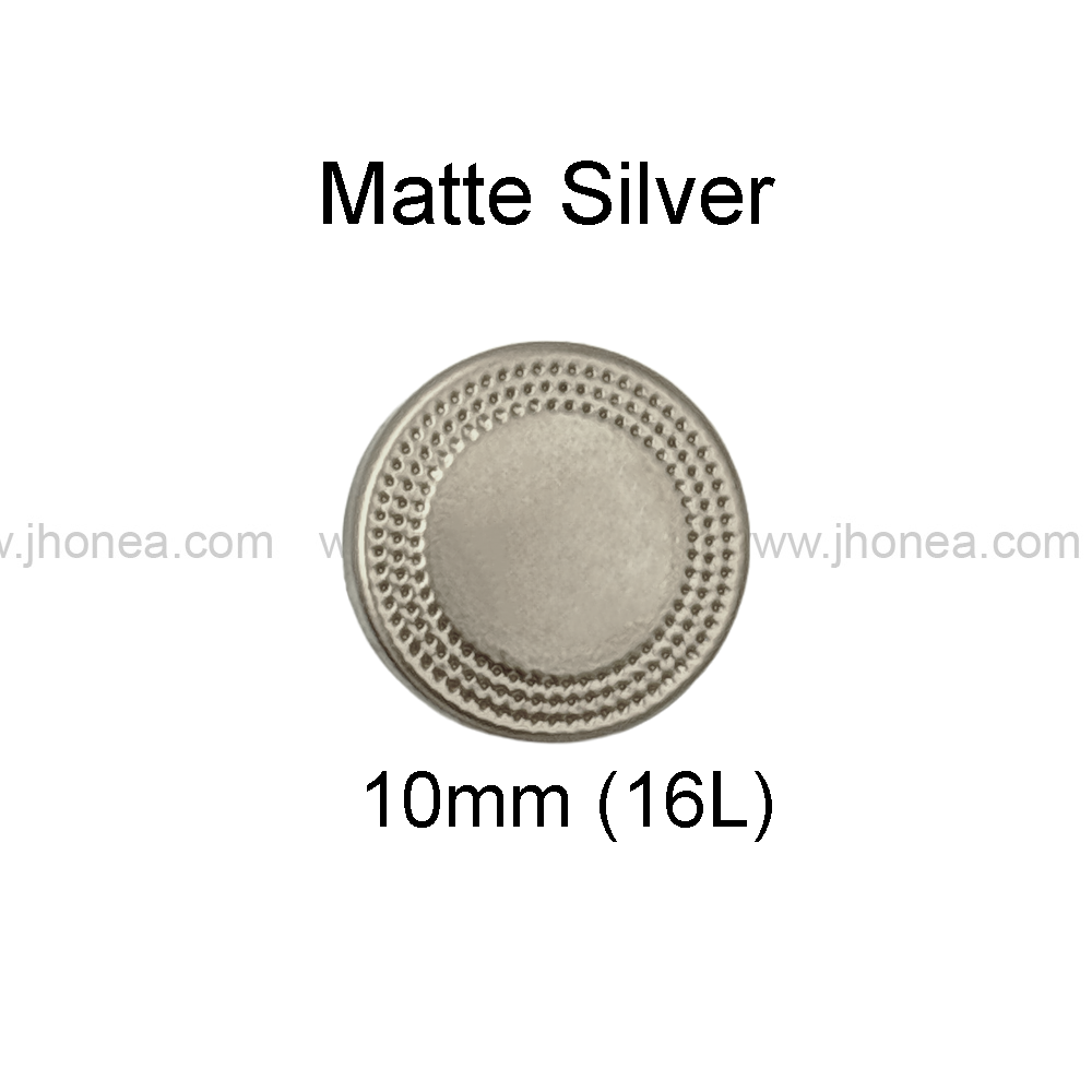 Round Shape Classic Matte Finish Shank Metal Button