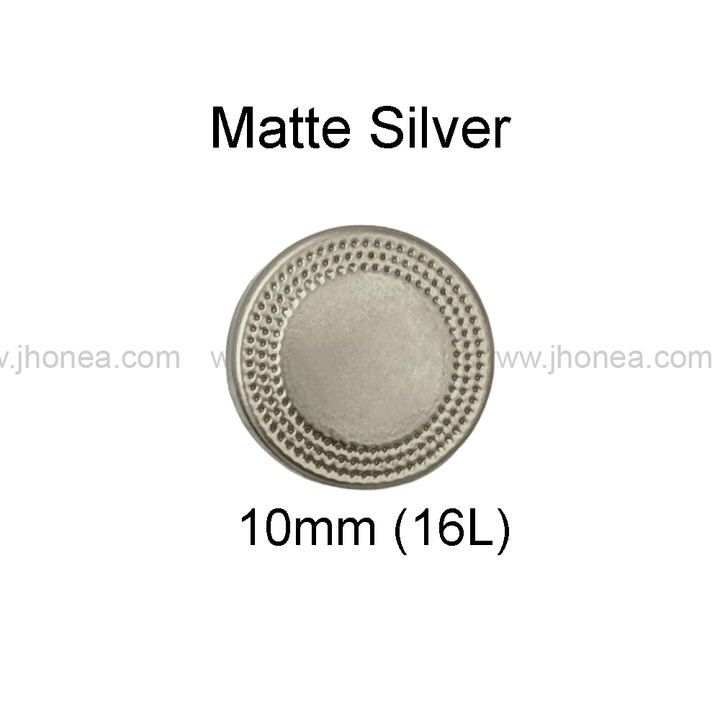 Round Shape Classic Matte Finish Shank Metal Button