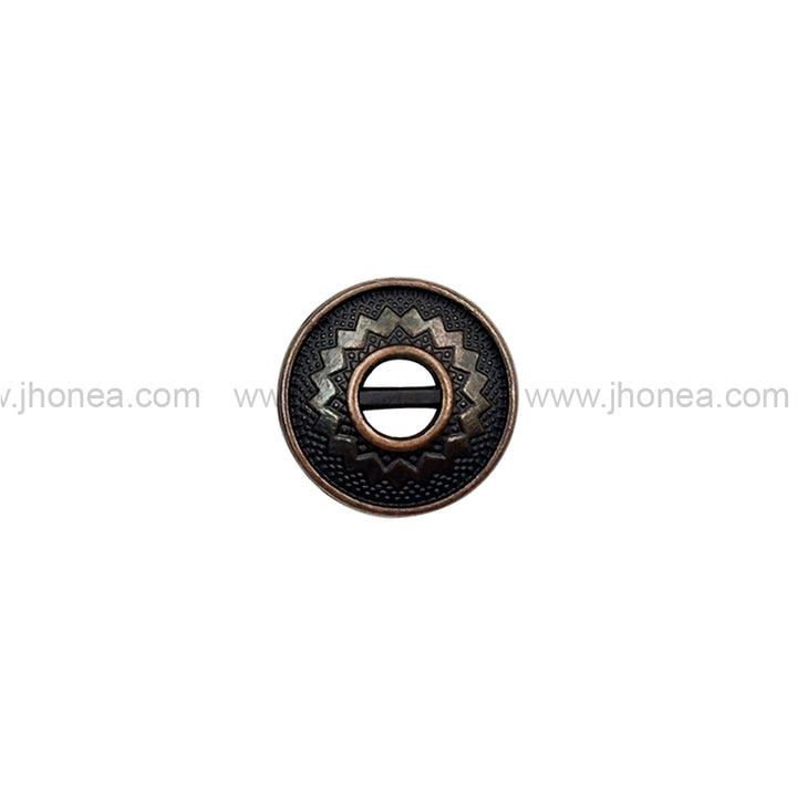 Very Unique Structure Engraved Design Antique Copper Metal 2-Hole Shirt Buttons