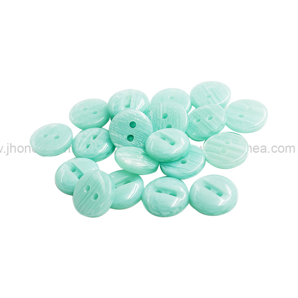 Smooth Pearlescent 2-Hole Poly Buttons for Clothing