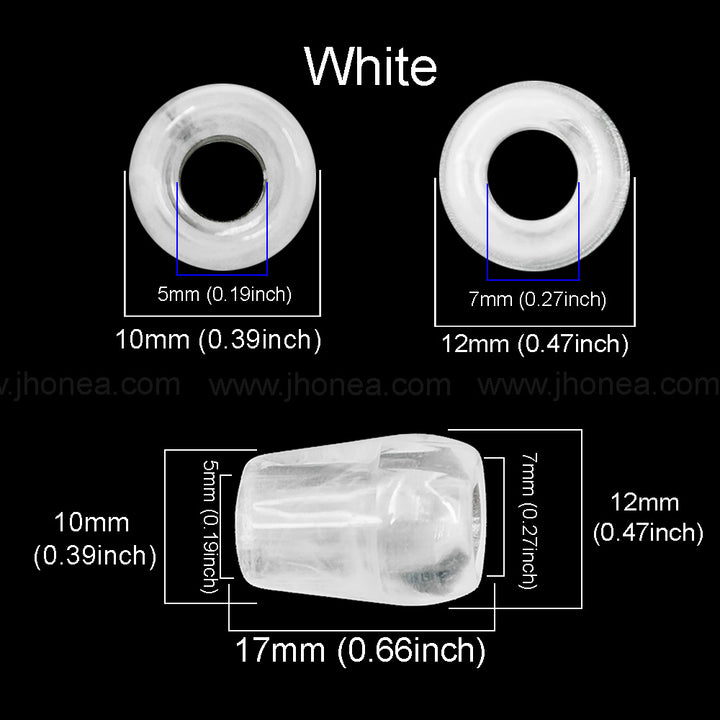 Glossy Black & White Beautiful Polyester Beads for Handmade Crafts