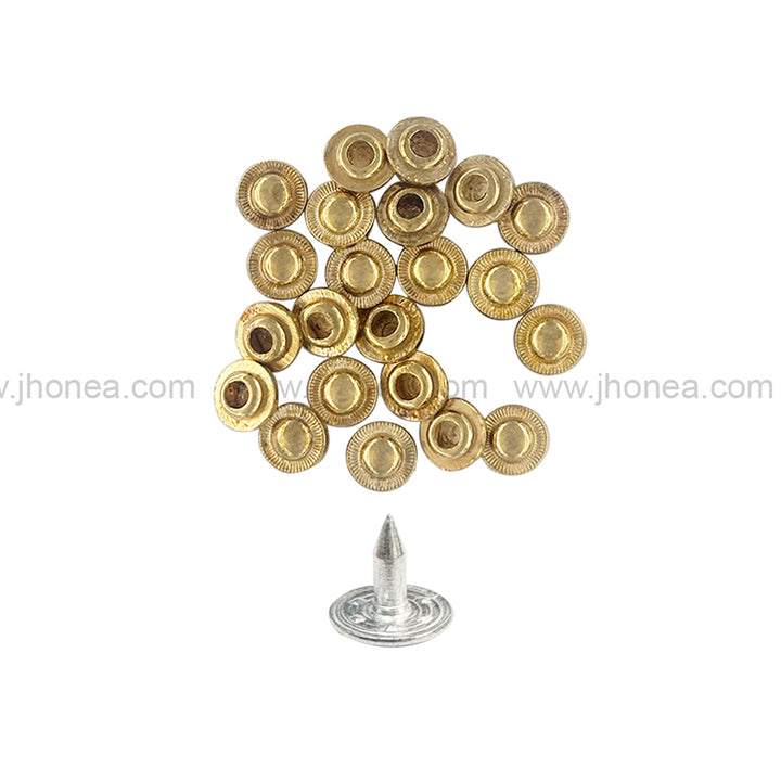 Decorative Shiny Gold Rivet Stud Fasteners for Jeans & DIY Leathercraft