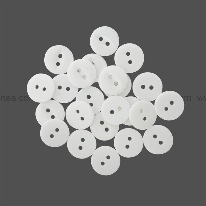 2-Hole Round Shape 12mm(20L) Poly Button