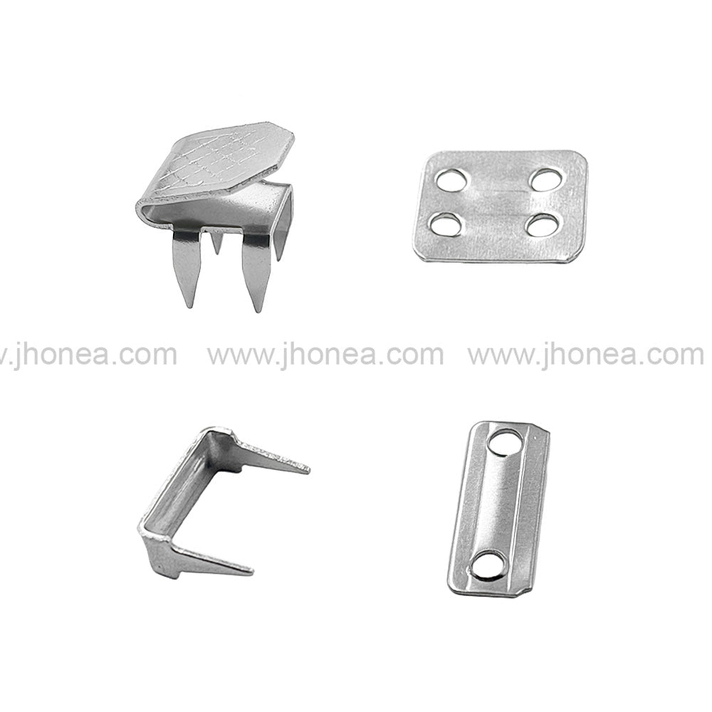 Stainless Steel 4-Part Hook & Bar Sew-On Pant Trouser Closure