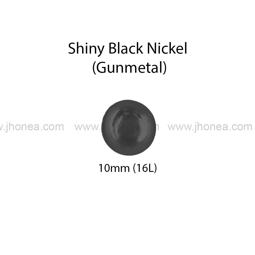 Shiny Smooth Dome Surface 10mm Shirt/Kurta Metal Buttons