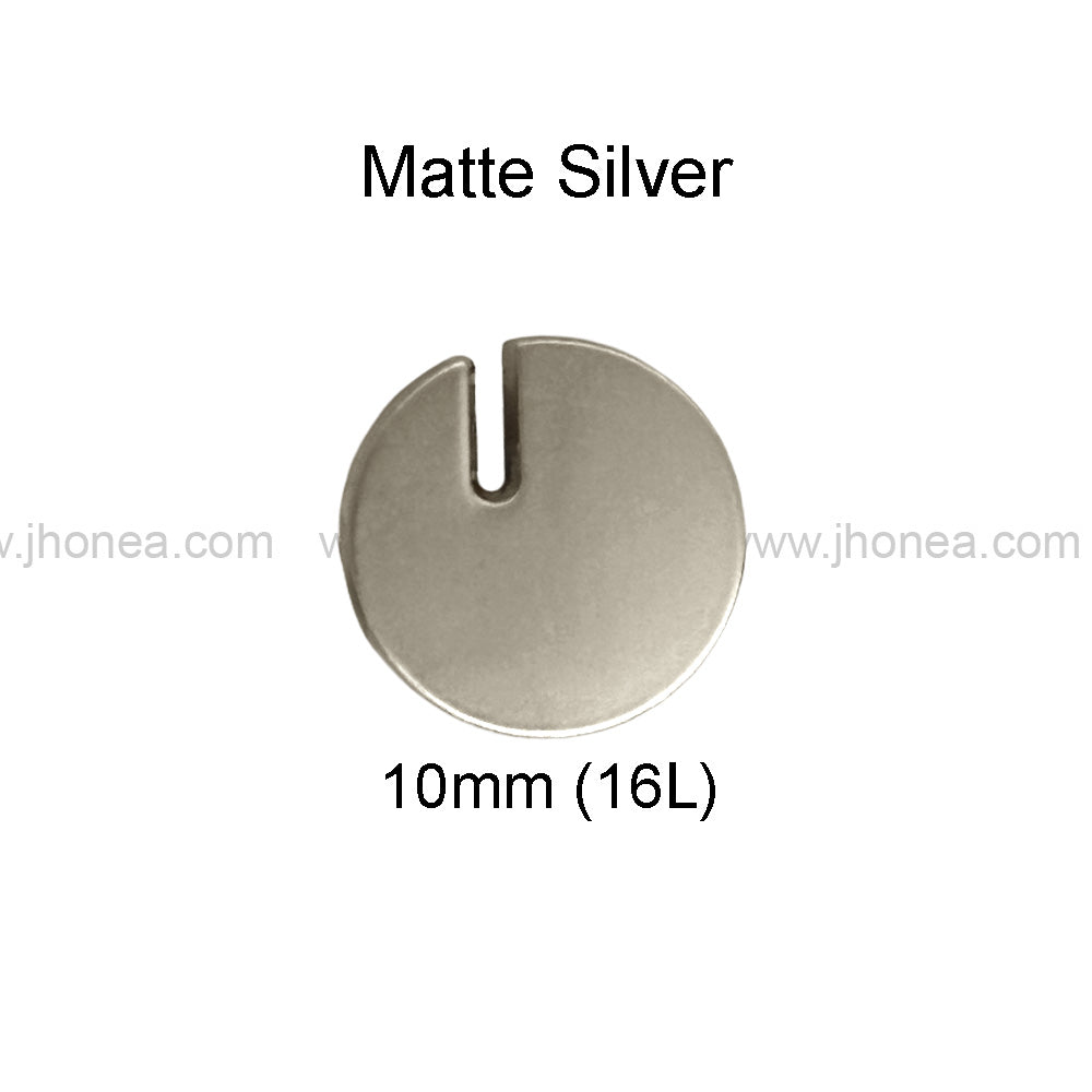 Classic 10mm Cutting Edge Design Matte Finish Metal Button
