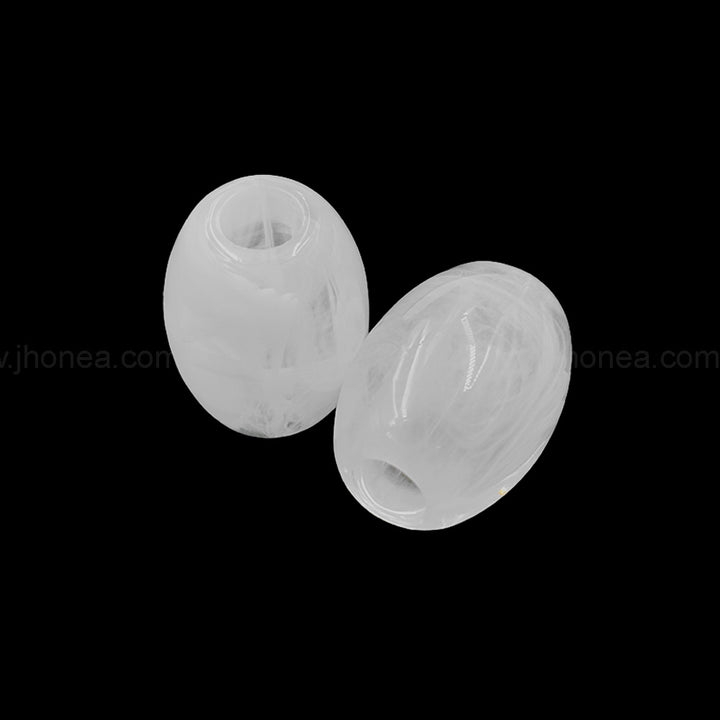 Unique Black and White Oval Polyester Beads for Creative Jewelry Designs