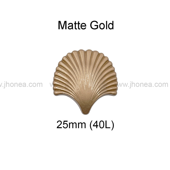 Decorative Sea Shell Shape 25mm(40L) Shank Metal Button