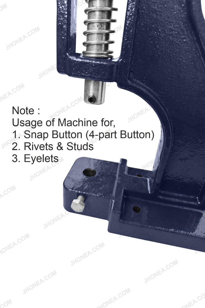 4-Part Snap Buttons, Eyelet Grommets, Rivet Studs Multipurpose Hand Press Machine