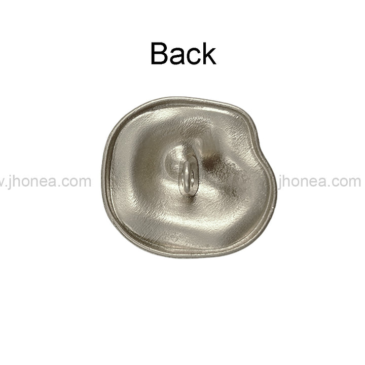 Uneven Round Shape Matte Finish Shank Metal Buttons