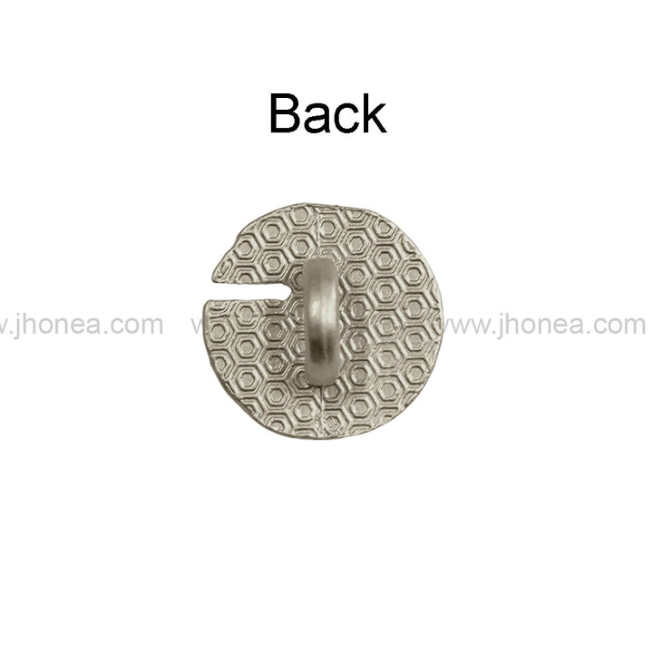 Classic 10mm Cutting Edge Design Matte Finish Metal Button