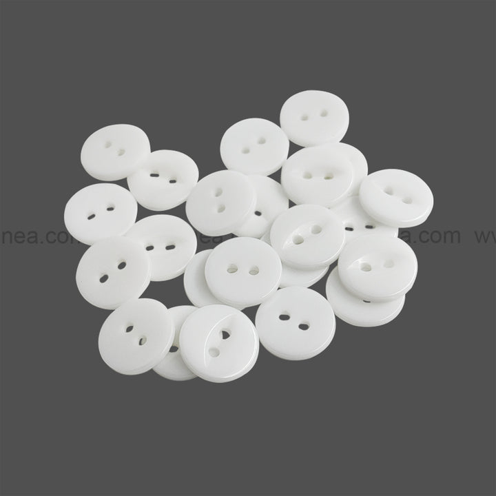 2-Hole Round Shape 12mm(20L) Poly Button