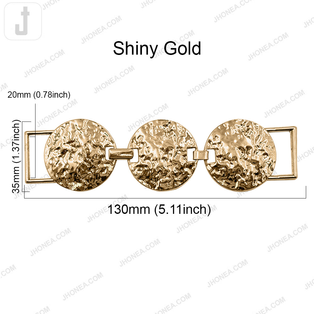 Fashionable Round Textured Metal Belt Buckle
