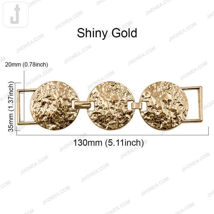 Fashionable Round Textured Metal Belt Buckle
