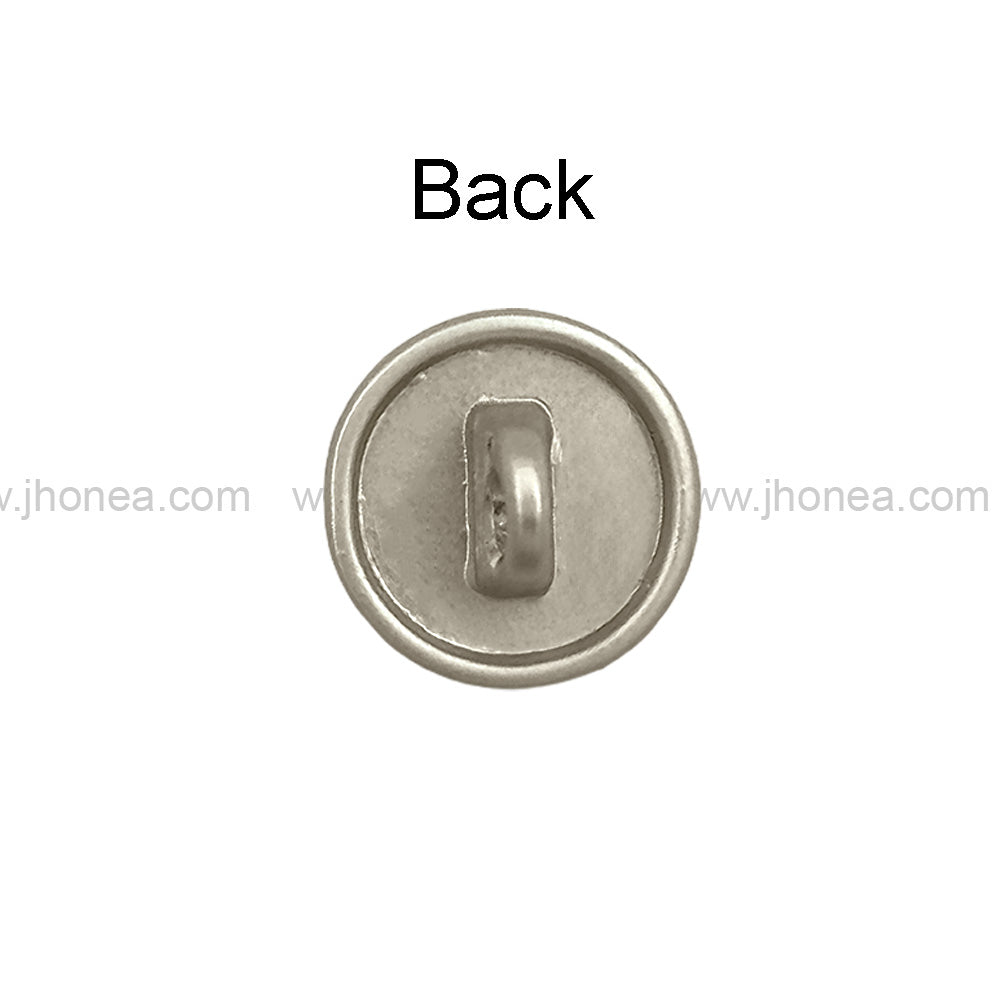 Round Shape Matte Finish Classic Shank Metal Button