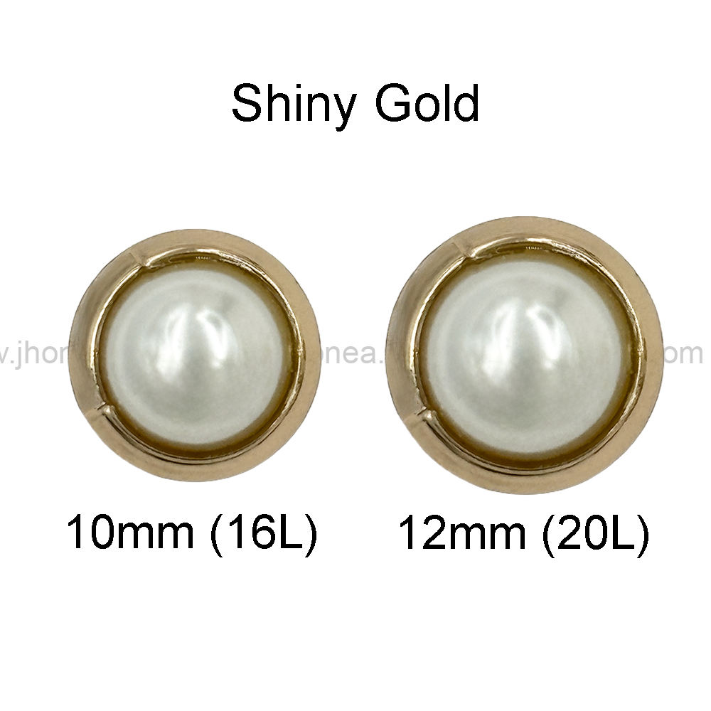 Shiny & Classy Round Shape Premium Quality Pearl Metal Button