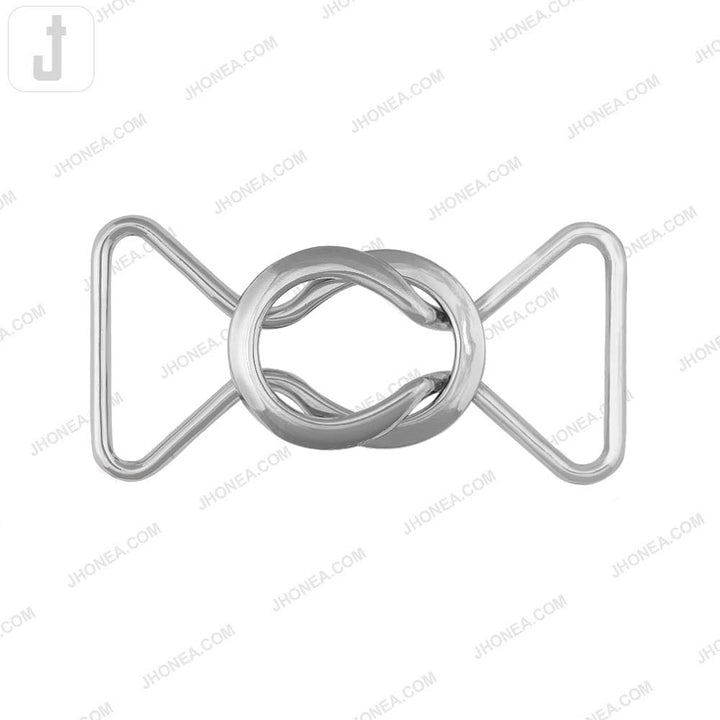 Classic Geometrical Structure Shiny Silver Closure Clasp Buckle