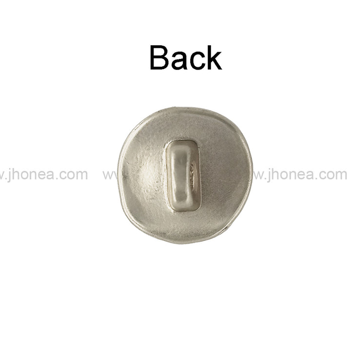 Round Shape Textured 10mm(16L) Classic Metal Shank Button