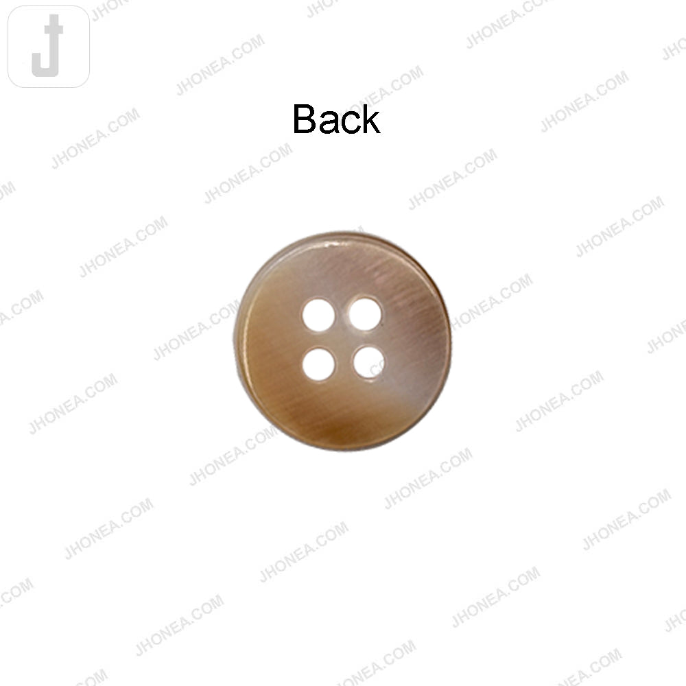 Glossy & Shiny Pearlescent Natural 4 Hole Shirt Buttons