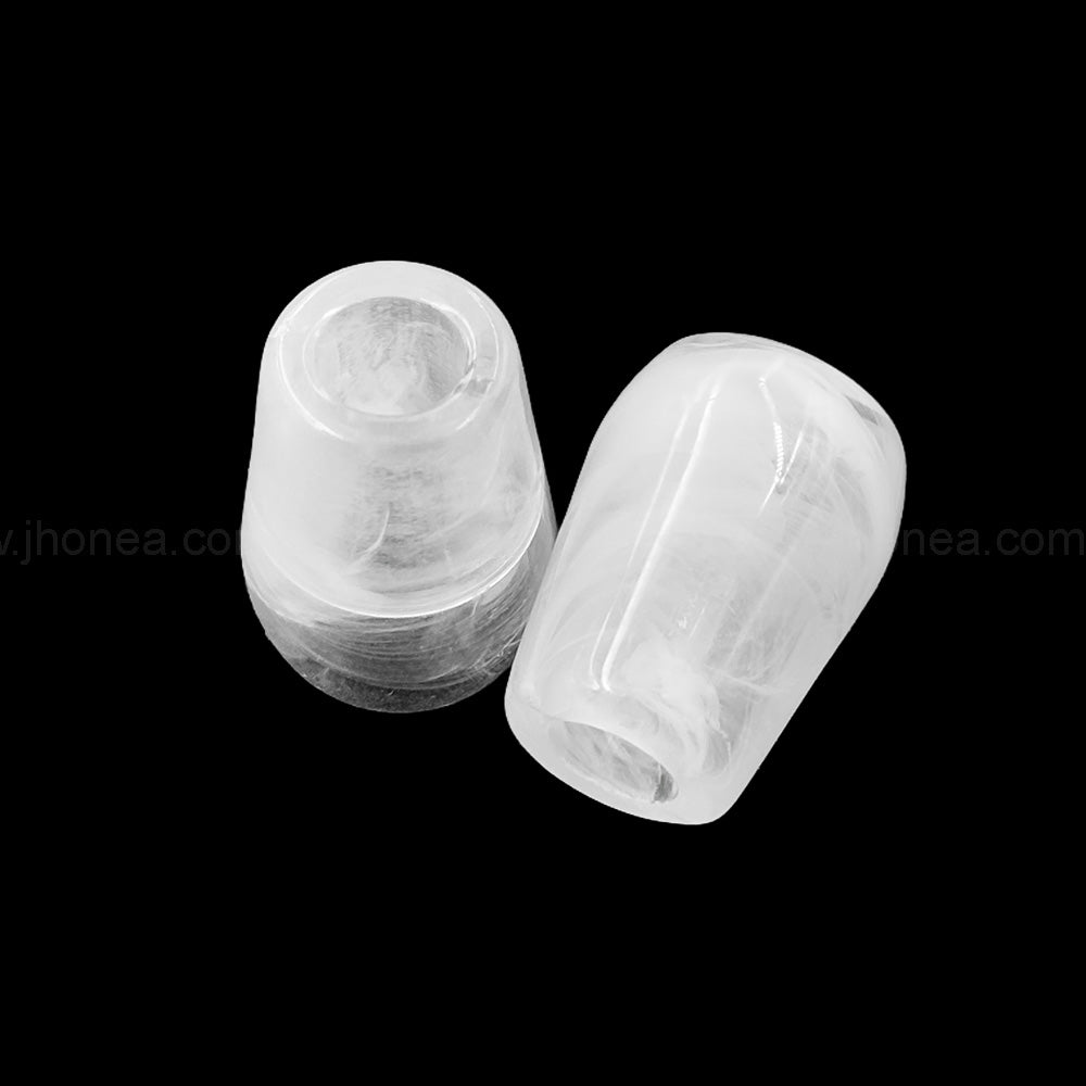 Glossy Black & White Beautiful Polyester Beads for Handmade Crafts