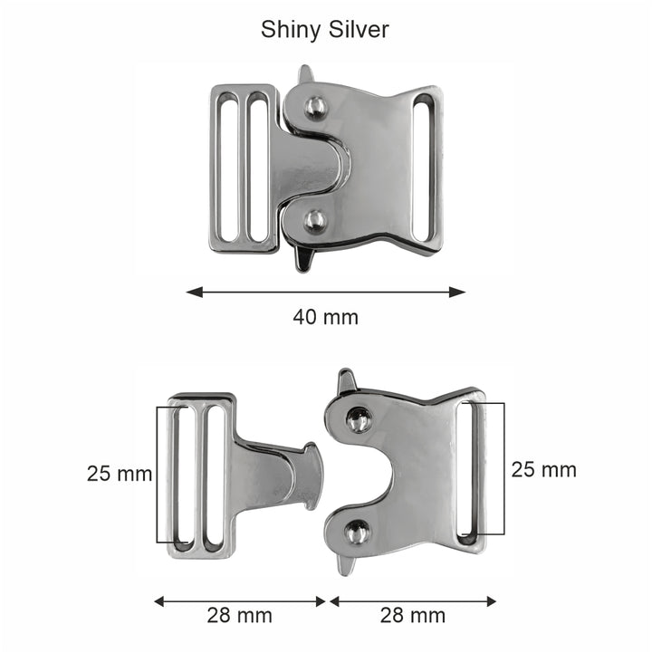 Classic Shiny Luxury Design Rollercoaster Side Release Clasp Buckle