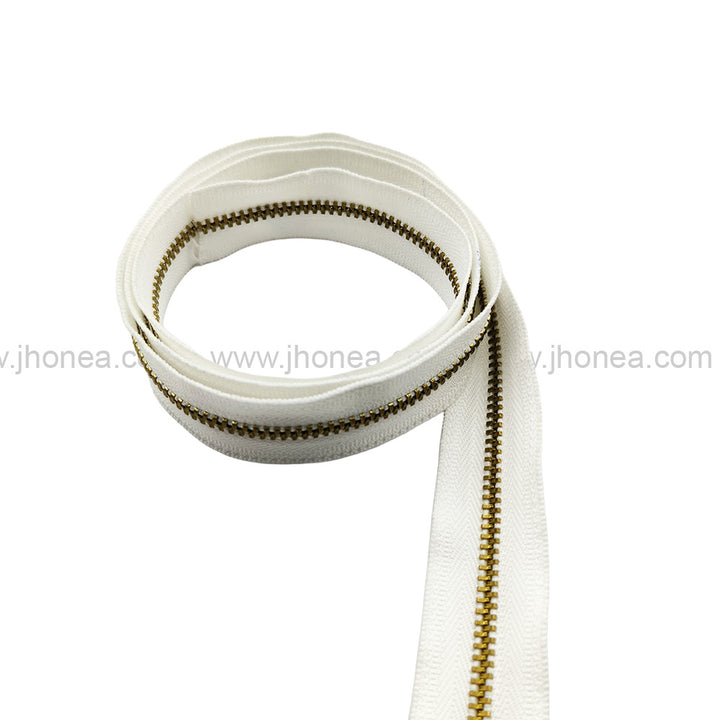 YKK #3 Number Premium Quality White Tape YKK Metal Zipper Rolls