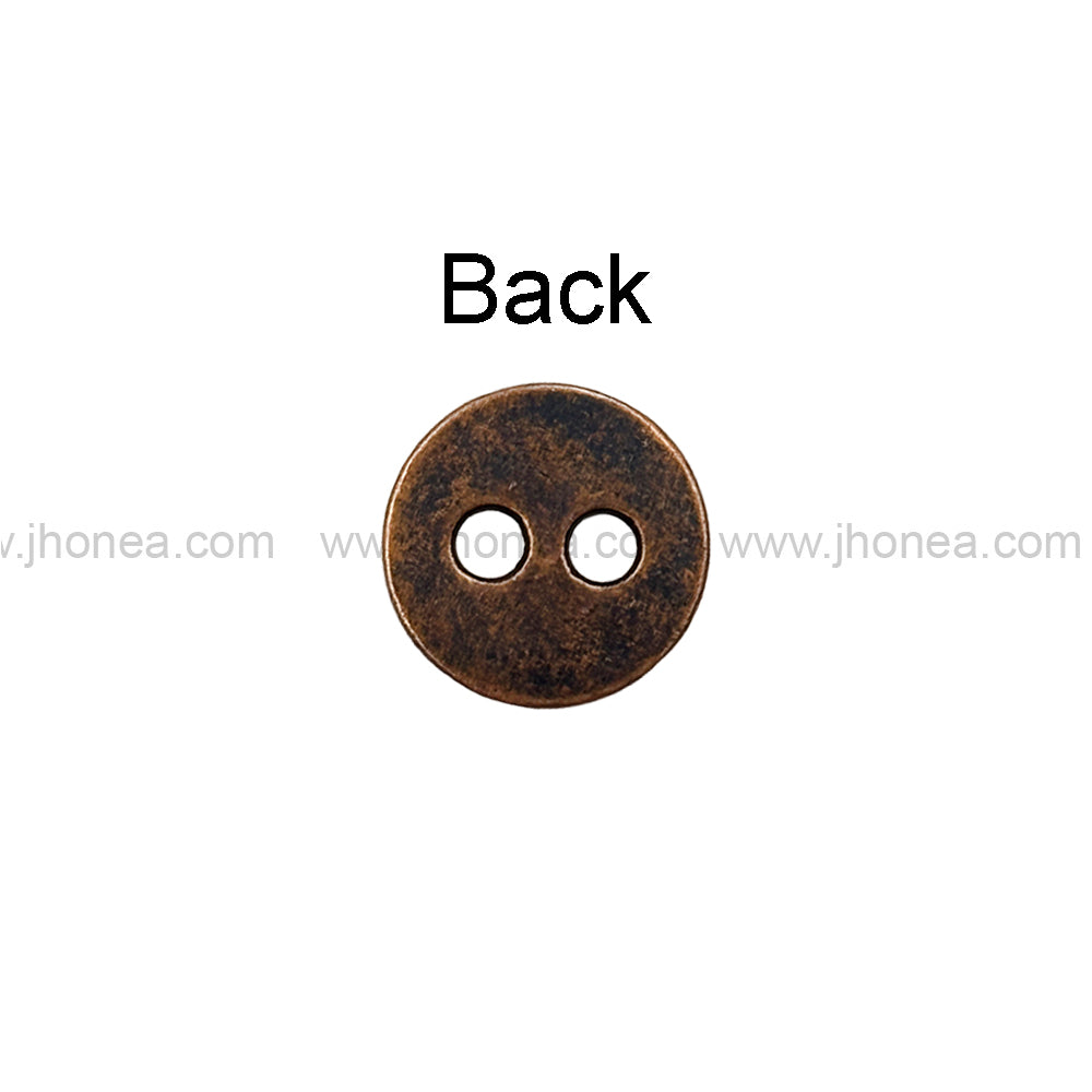 Textured Surface Round Shape Metal Buttons for Shirt