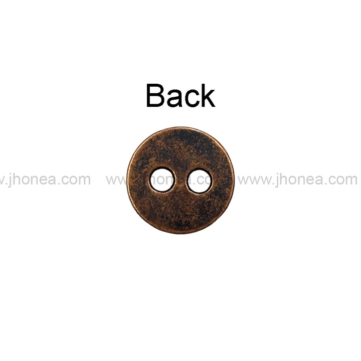 Textured Surface Round Shape Metal Buttons for Shirt