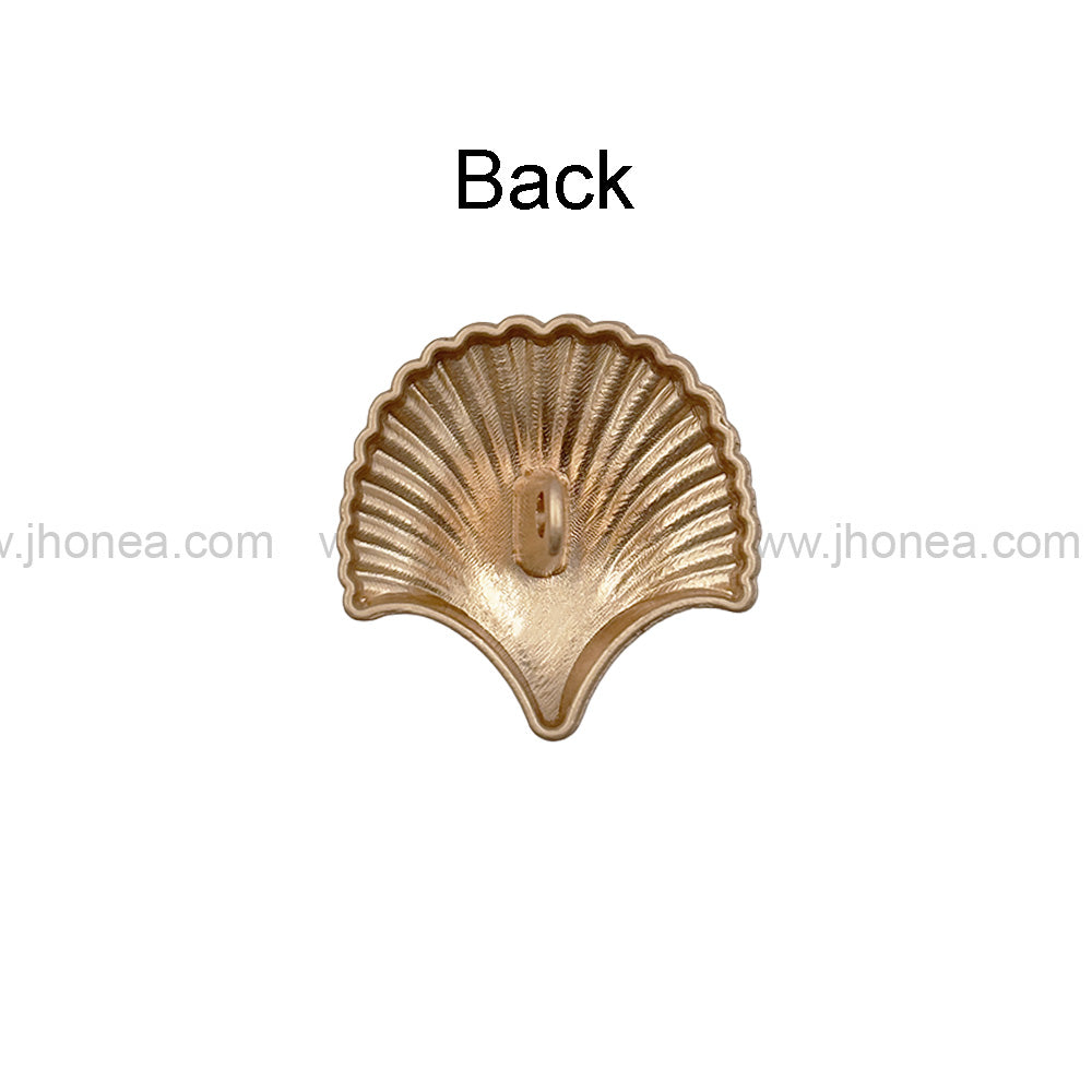 Decorative Sea Shell Shape 25mm(40L) Shank Metal Button