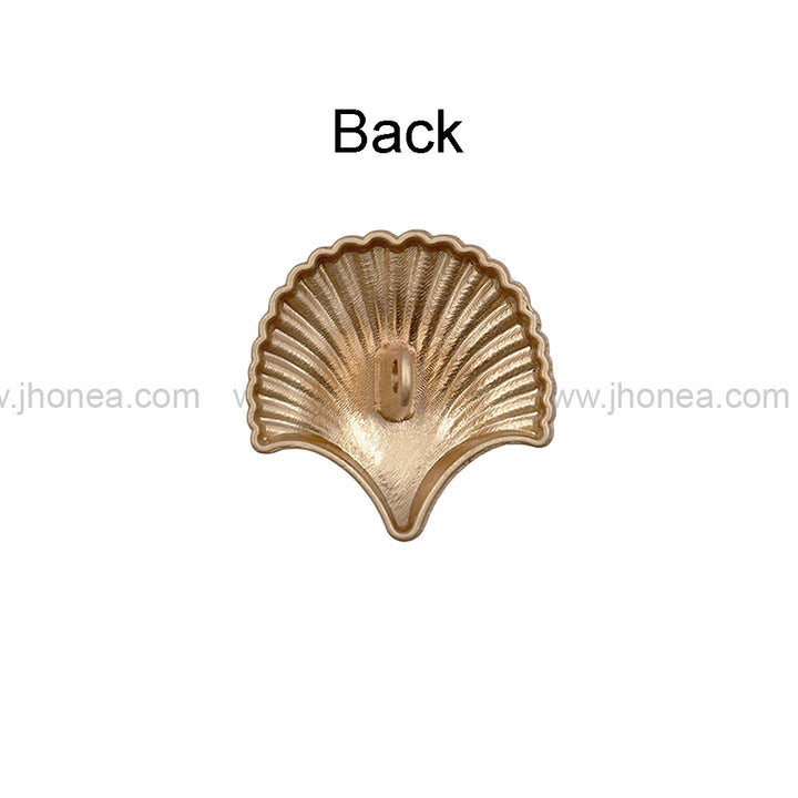 Decorative Sea Shell Shape 25mm(40L) Shank Metal Button