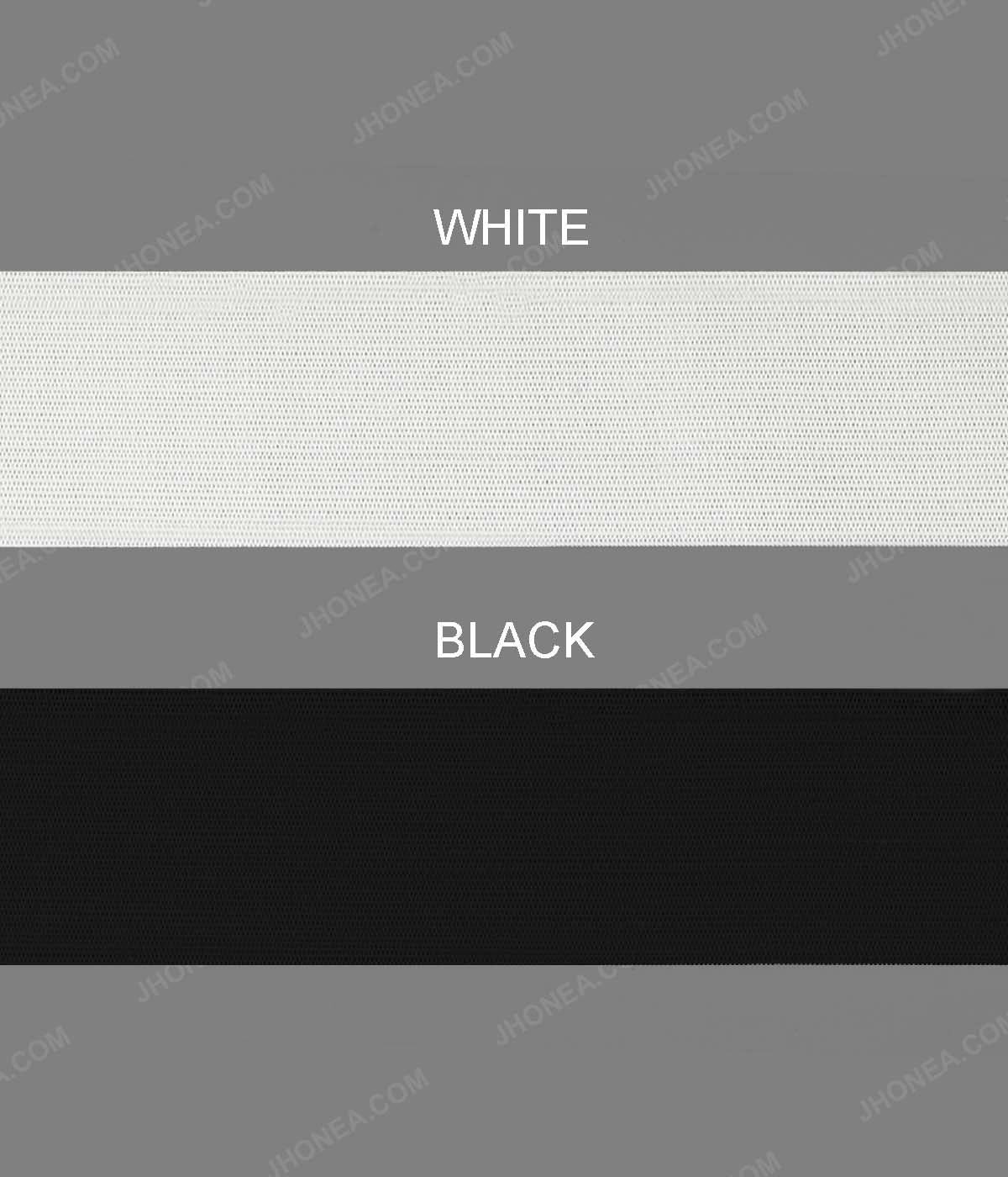 Plain Soft Black & White Tailors' Knitted Elastic for Casings