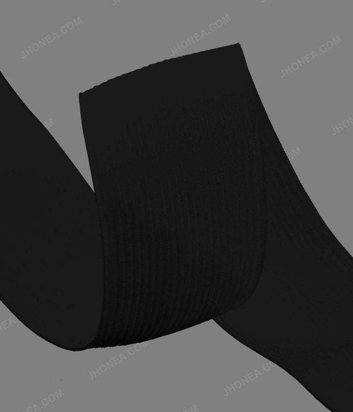 Plain Black Soft Braided Tailors' Elastic for Casings