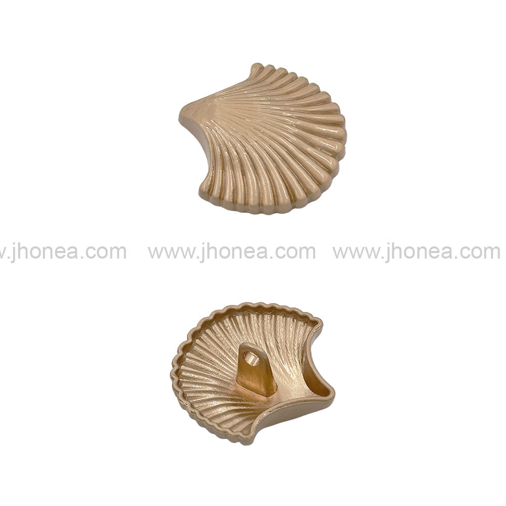 Decorative Sea Shell Shape 25mm(40L) Shank Metal Button