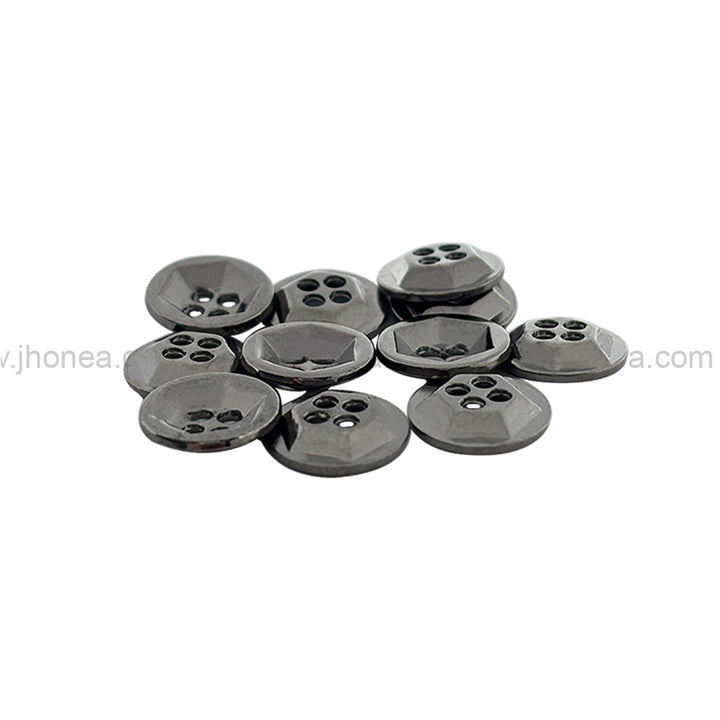 Solid Design Geometric Pattern 4-Hole Metal Shirt Buttons