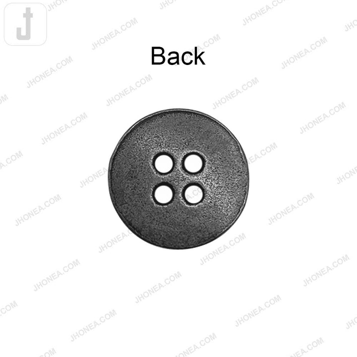 Round Vintage Style 4-Hole Metal Buttons for Sewing and Crafts
