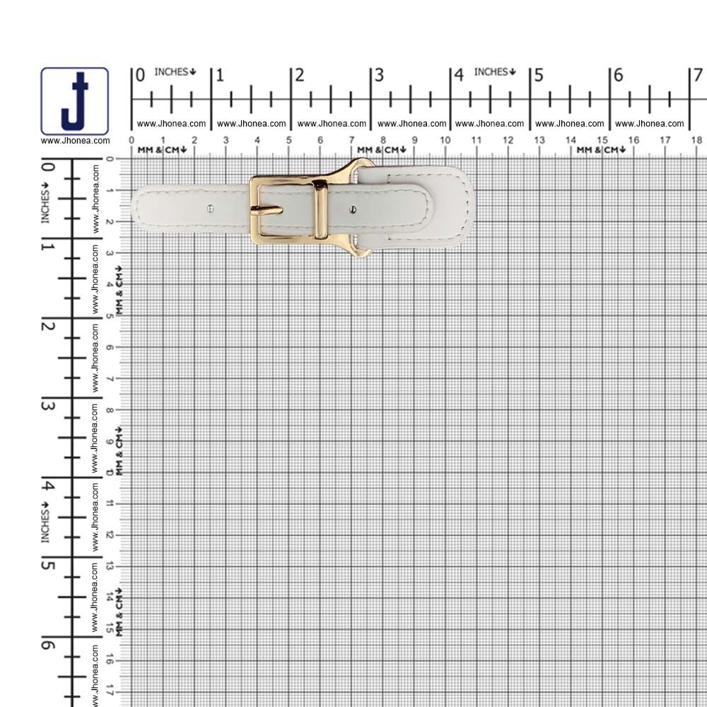 Fashionable Shiny Gold Buckle with Prong PU Belt