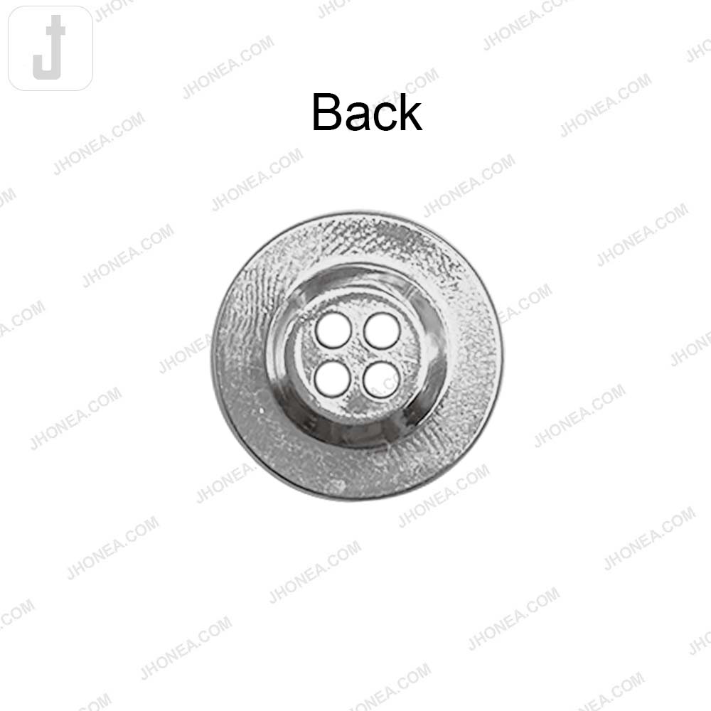 Premium Shiny Finish 4-Hole Hollow Metal Buttons for Jackets/Coats/Blazers