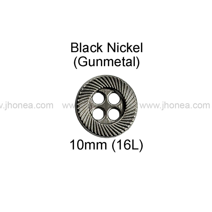 Rounded Rim 4-Hole Shirt/Kurta Metal Buttons