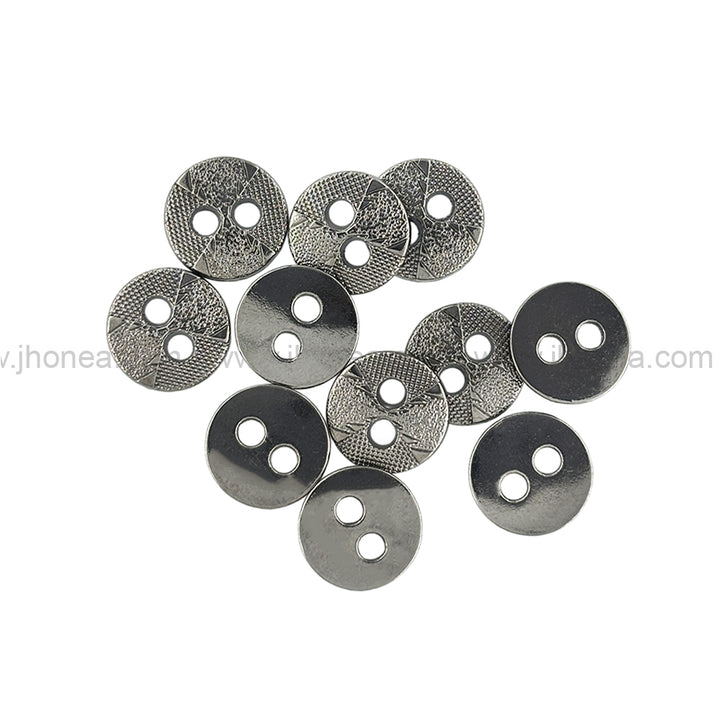 Textured Surface Round Shape Black Nickel (Gunmetal) Metal Buttons for Shirt