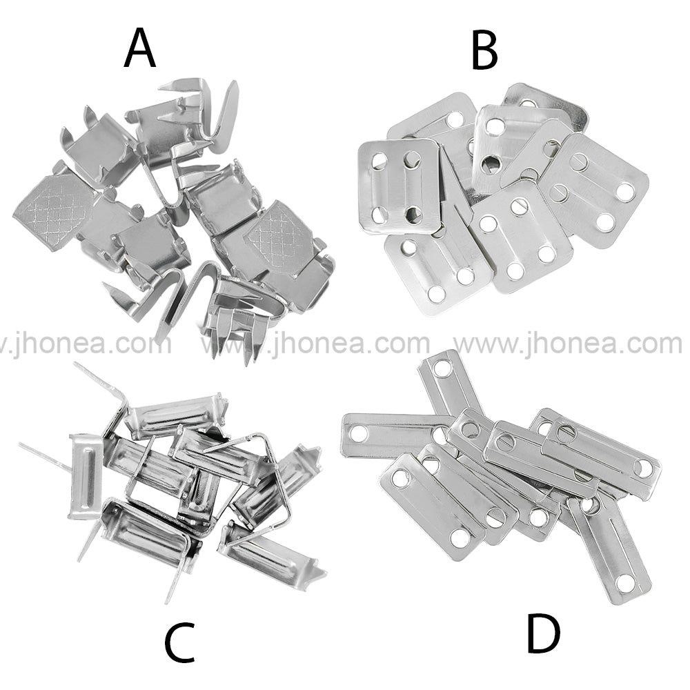 Stainless Steel 4-Part Hook & Bar Sew-On Pant Trouser Closure