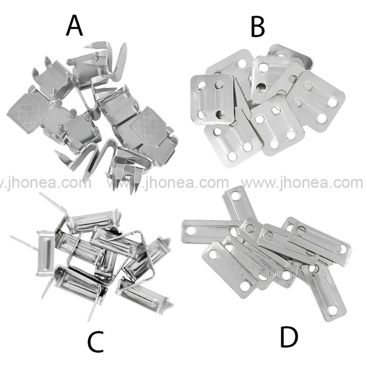 Stainless Steel 4-Part Hook & Bar Sew-On Pant Trouser Closure
